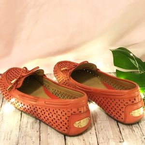 Michael Kors Coral Leather Flats Sz 7.5
